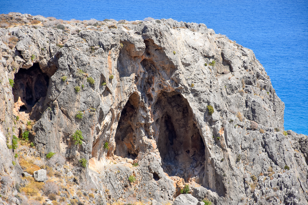 Climbing area Lungs in Amatou gorge, Xerokampos, east Crete