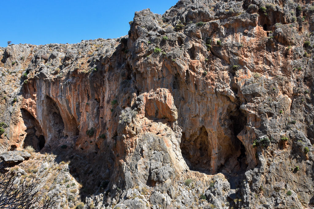 Climbing area South-West Caves & Almonds in Katsounaki, east Crete
